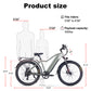 B52 Fat Tire Electric Bike 750W Motor 48V 15.6Ah Battery
