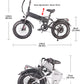 B20AX Fat Tire Folding Electric Bike 750W Motor 48V 13Ah Battery