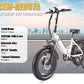 B57A Fat Tire Folding Electric Bike 750W Motor 48V 14Ah Battery