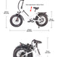 B57A Fat Tire Folding Electric Bike 750W Motor 48V 14Ah Battery